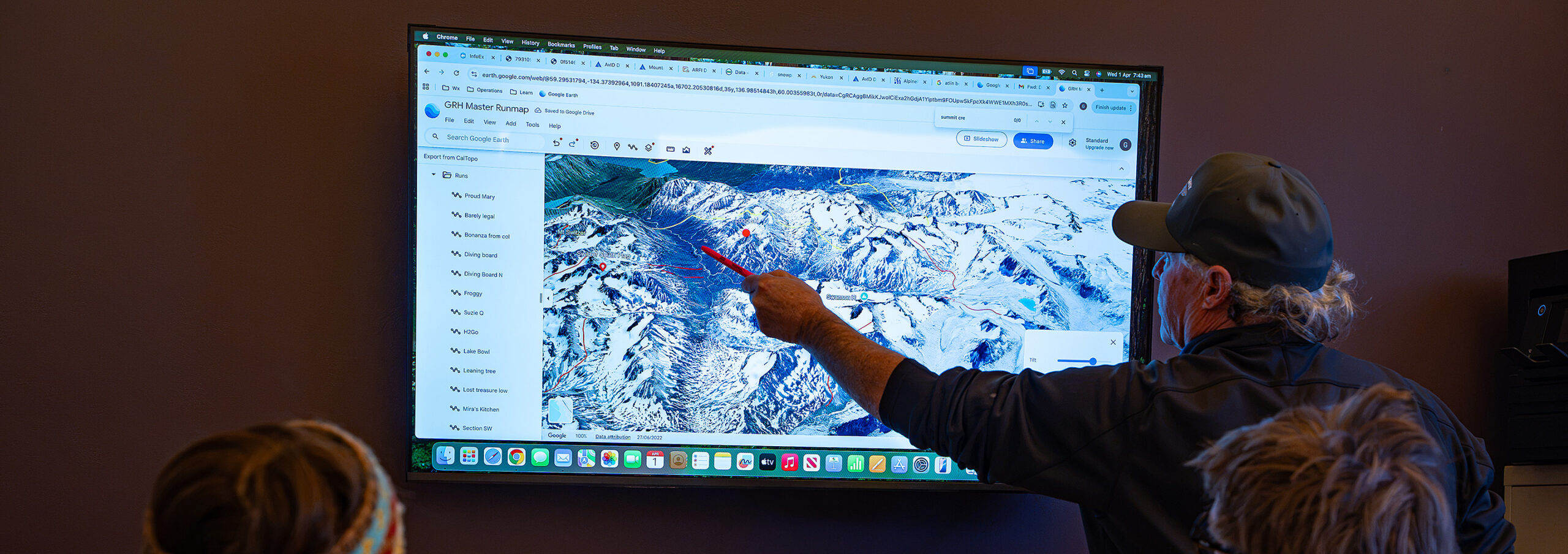 Lead guide gives safety briefing at Gold Rush Heli-Skiing